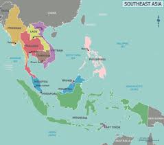 mapa del sur de Asia