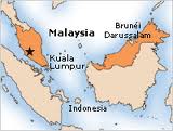 Mapa de Malasia y Amok